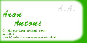 aron antoni business card